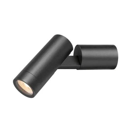 S-TUBE wand rond zwart 1xGU10