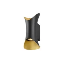 MODELA wandlamp up/down zwart/goud 2xLED 2700K